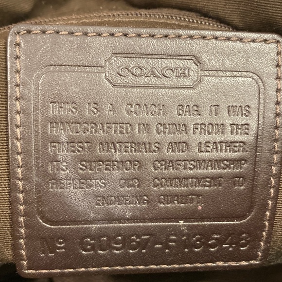 Coach Tan, Brown & Gold Sparkle Shoulder Bag - Picture 12 of 12